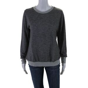 A Fine Line Women's Round Neck Long Sleeves Pullover Sweater Gray Size L